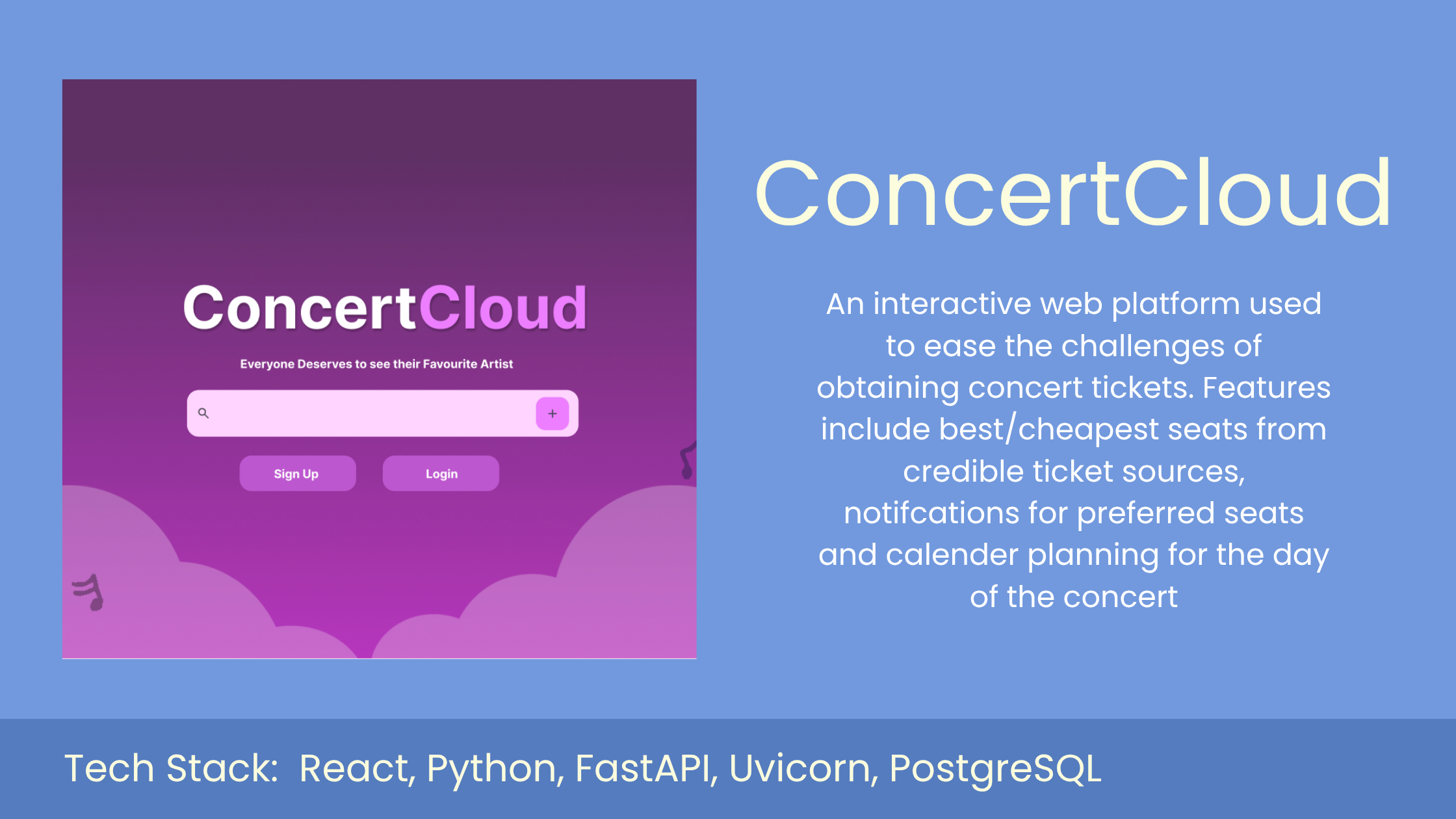 ConcertCloud project screenshot