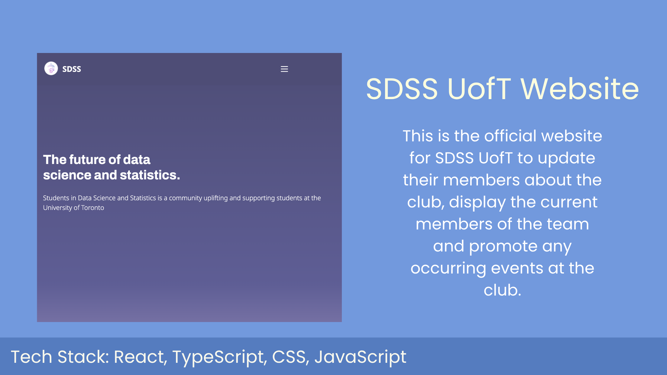 SDSS website screenshot