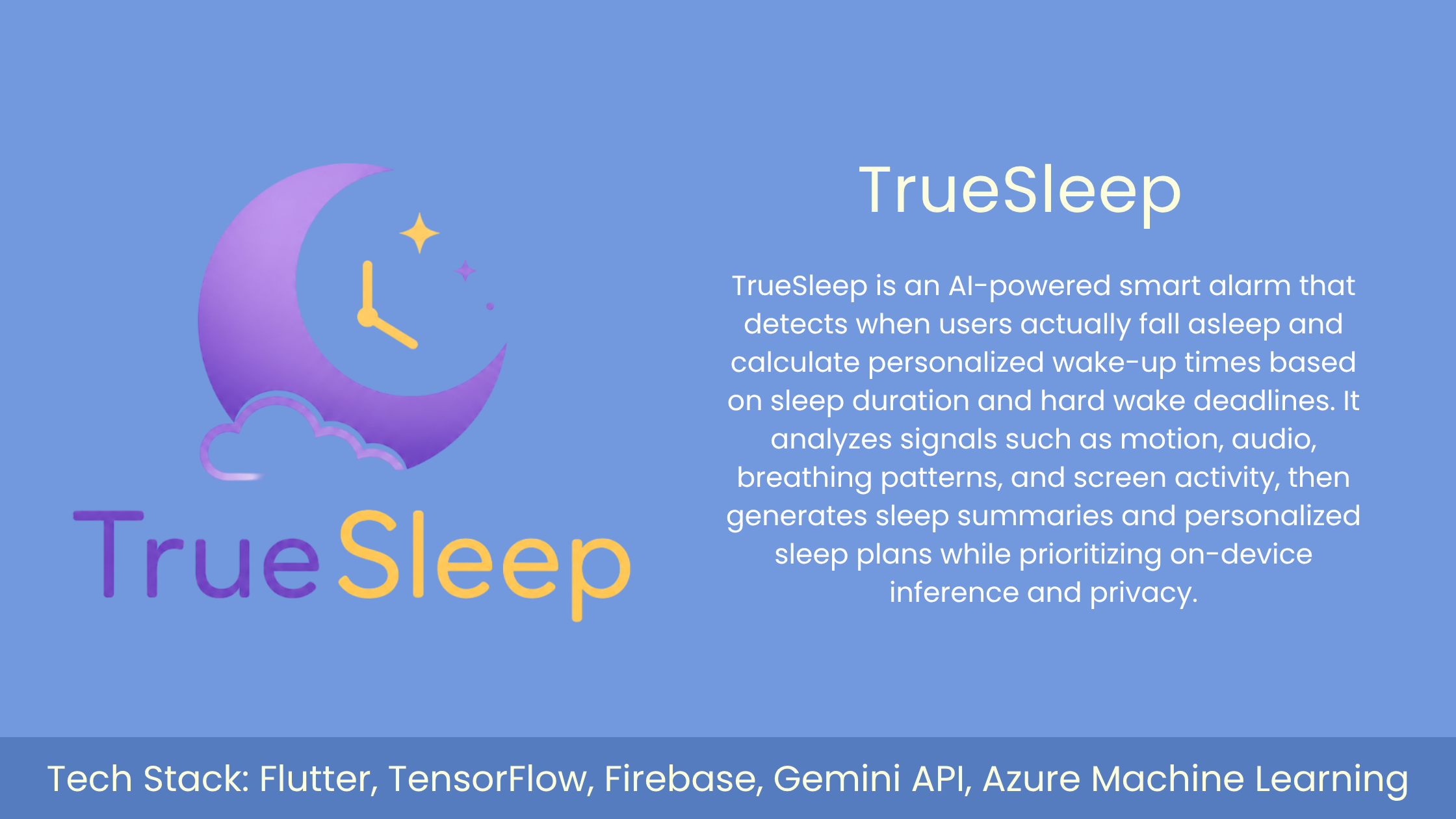 TrueSleep project screenshot