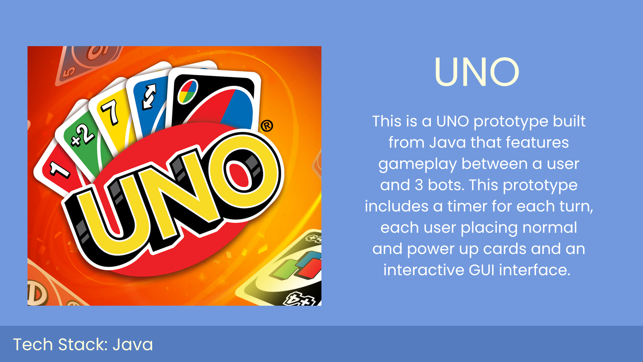 UNO Java project screenshot
